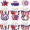 4th of July Patriotic Cupcake Toppers Independence Day Cupcake Topper Wrappers Liners Flag Star Design Cake Decorations for Memorial Day Parade Party Supplies (24 Pcs)